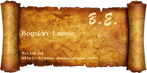 Bogdán Emese névjegykártya